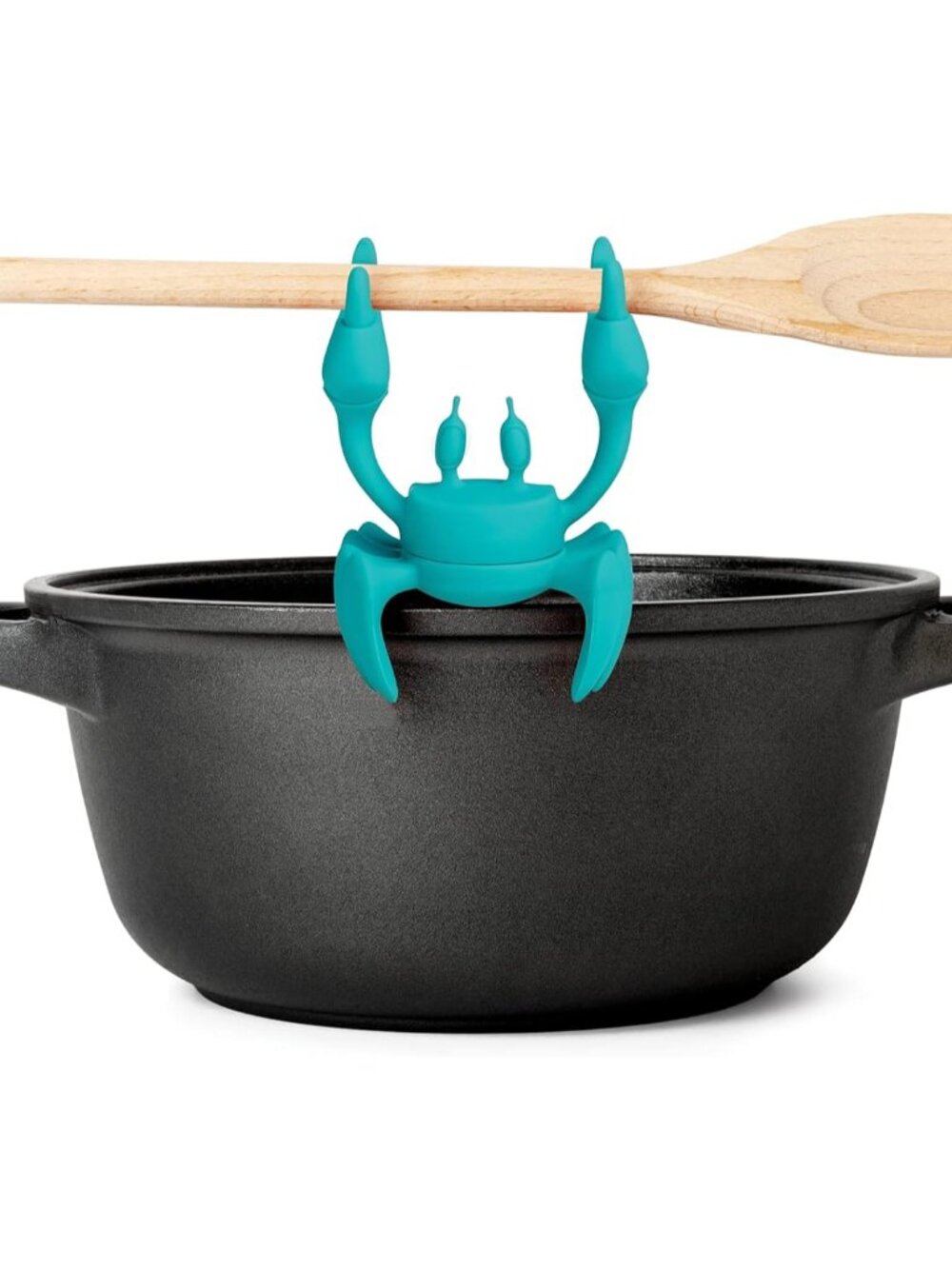 Aqua the Crab Silicone Utensil Rest - Silicone Spoon Rest for Stove Top - BPA-Fr